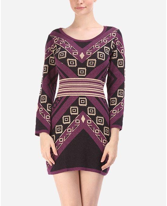 Ravin Printed Short Dress - Purple