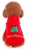Generic Home-Warm Christmas Dog Coat Bright Red Puppy Jacket Autumn Winter Pet Dog Clothes*Red