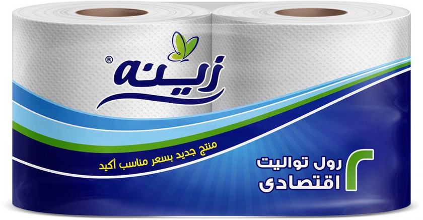 Zeina Toilet Economy Tissue 2 Rolls, Blue