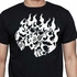 Mauton FLAMMY SKULL Printed Shirt- BLACK