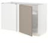 METOD خزانة قاعدة ركنية مع سحب للخارج, أبيض/Sinarp بني, ‎128x68 سم‏ - IKEA