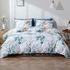 Deals For Less Luna Home Queen/Double Size 6 pcs ( Duvet Cover 200x230 cm, Bedsheet 230x250 cm, 4 Pillow Covers 50x75 cm) Bedding Set, Leaves design pearl white color, Bedding Set