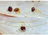 Vera Perla 18K Gold 10mm Heart Cut Ruby 0.56Ct Diamonds Jewelry Set