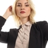 Esla Elegant Fitted Long Sleeved Blazer With Open Neckline - Black
