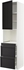 METOD / MAXIMERA Hi cab f micro combi w door/3 drwrs - white/Lerhyttan black stained 60x60x240 cm