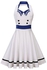 Zaful Woman Color-Block Sailor Dress - White