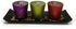 Candles industry in the form of a medium-sized multi-colored cups 3 pieces with stone tablets