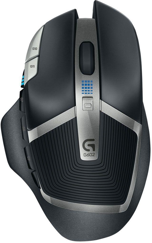 Logitech G602 Wireless Gaming Mouse, Black [910-003823]