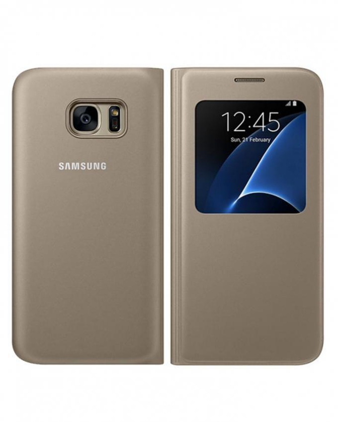 Samsung S-View Cover for Samsung Galaxy S7 - Gold