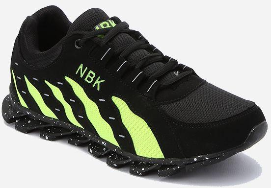Genuine Mesh Sneakers - Black & Neon Green