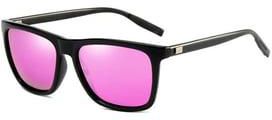 Nalanda Polarized Aviator Sunglasses With UV400 Mirrored Lens PC Frame, Mens Womens Glasses For Outdoor Travel Driving Daily Use Etc.(Black & Pink-387)