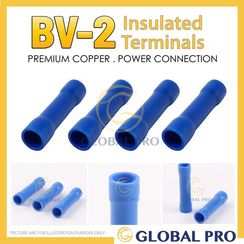 [1PC] BV-2 Insulated Link Terminals Cable Lug Cable Link Copper (16 - 14AWG)