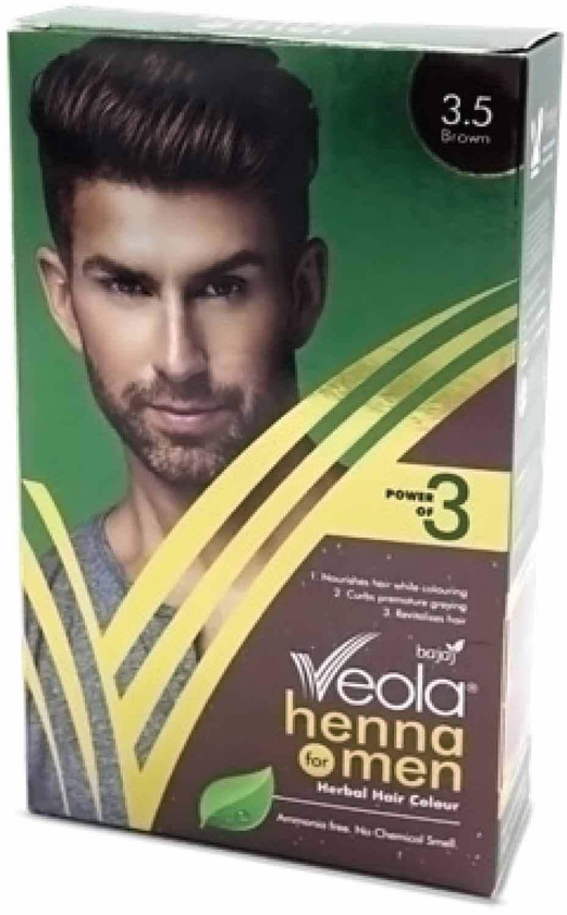 Veola hena men hair color brown  60g