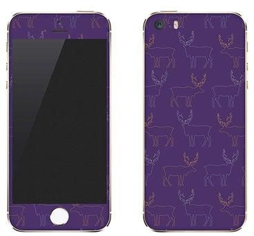 Vinyl Skin Decal For Apple iPhone 5C Purple Moose