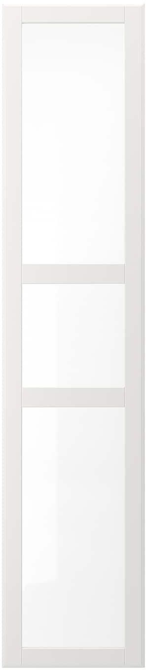 TYSSEDAL Door - white/glass 50x229 cm