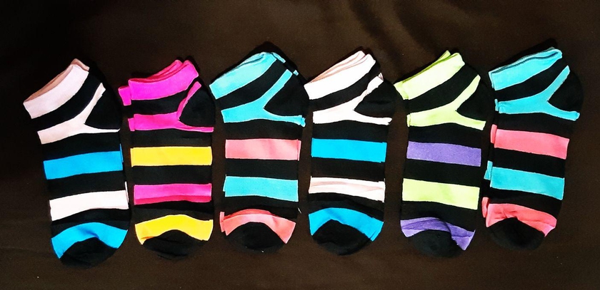 Fashion Ankle Happy Socks 5 Pairs Set 100% Cotton Assorted .