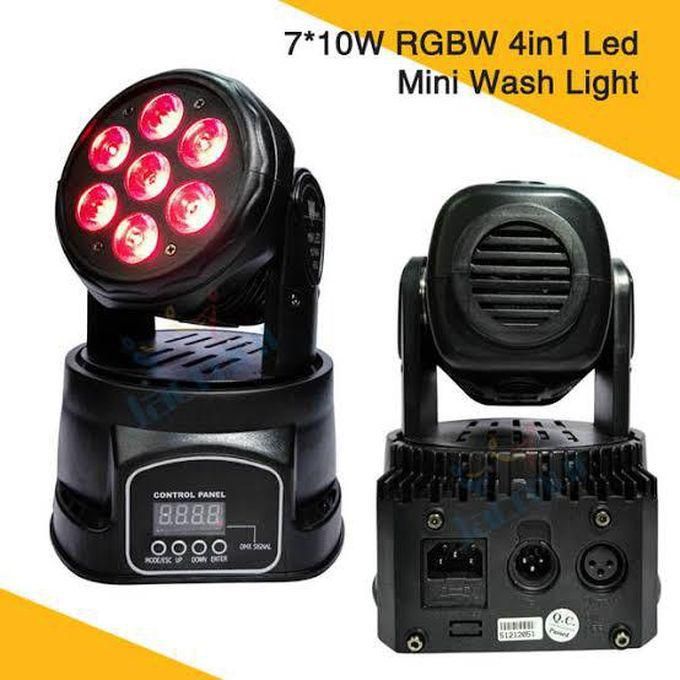 On Stage Stand 7 RGB Stage Light RED,GREEN AND BLUE,7*10W, RGBW 4 In 1 LED Mini Wash Light,