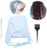 Hair Highlighting Cap, Reusable Highlight Cap with Hair Dyeing Brushes, Hair Art Frosting Cap for DIY Salon Hair Coloring Dye Tools, Washable Hair Coloring Kit for Dyeing Hair