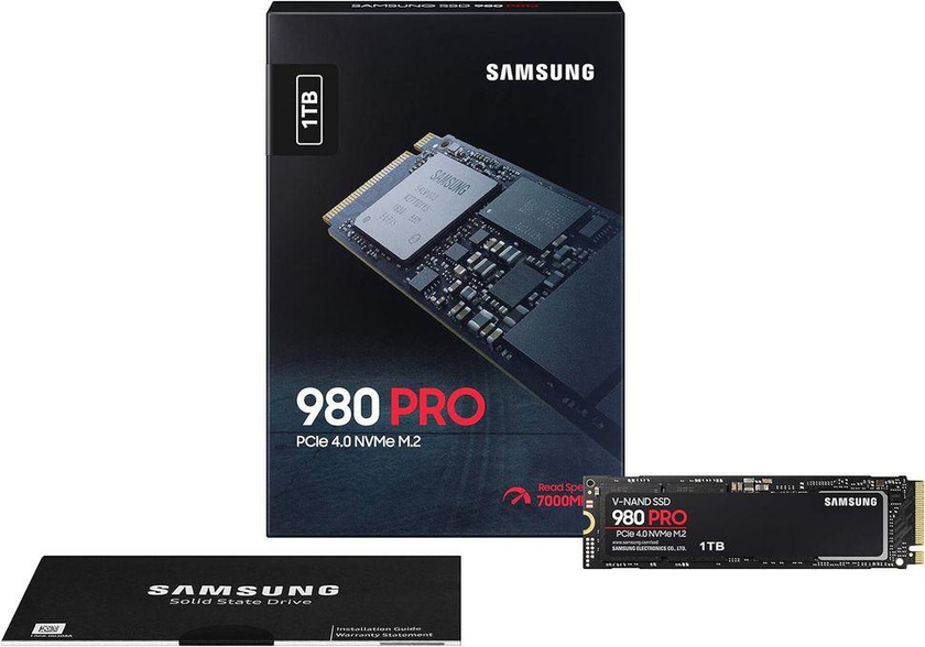 Samsung 980 PRO PCIe 4.0 NVMe SSD 1TB Up To 7,000/5,000MB/s
