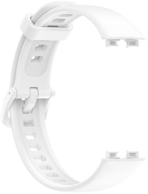 Silicone Sport Smart Watch Band Replacement Strap For Huawei Band 8 (White)