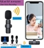 Dual wireless microphone (type C & iphones)for live streaming, TikTok, podcast, YouTubers with high quality of sound,20m range where no obstacle