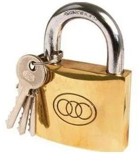 Tri Circle 3 Keyed Tri Circle PadlockThis is a popular polished finish brass keyed alike padlock. Brass is a corrosion resistant alloy. Chrome plated spring loaded steel shackle. C