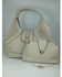 Fashion 2 in 1 Ladies Leather Handbag Cream