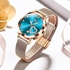 Ladies Watch Japanese Quartz Rose Gold Stainless Steel Mesh Strap Diamond Luxury Dress Waterproof Femal Wrist Watch Bracelet Sets