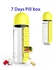 Pill Organizer Water Bottle - 600ml - Yellow