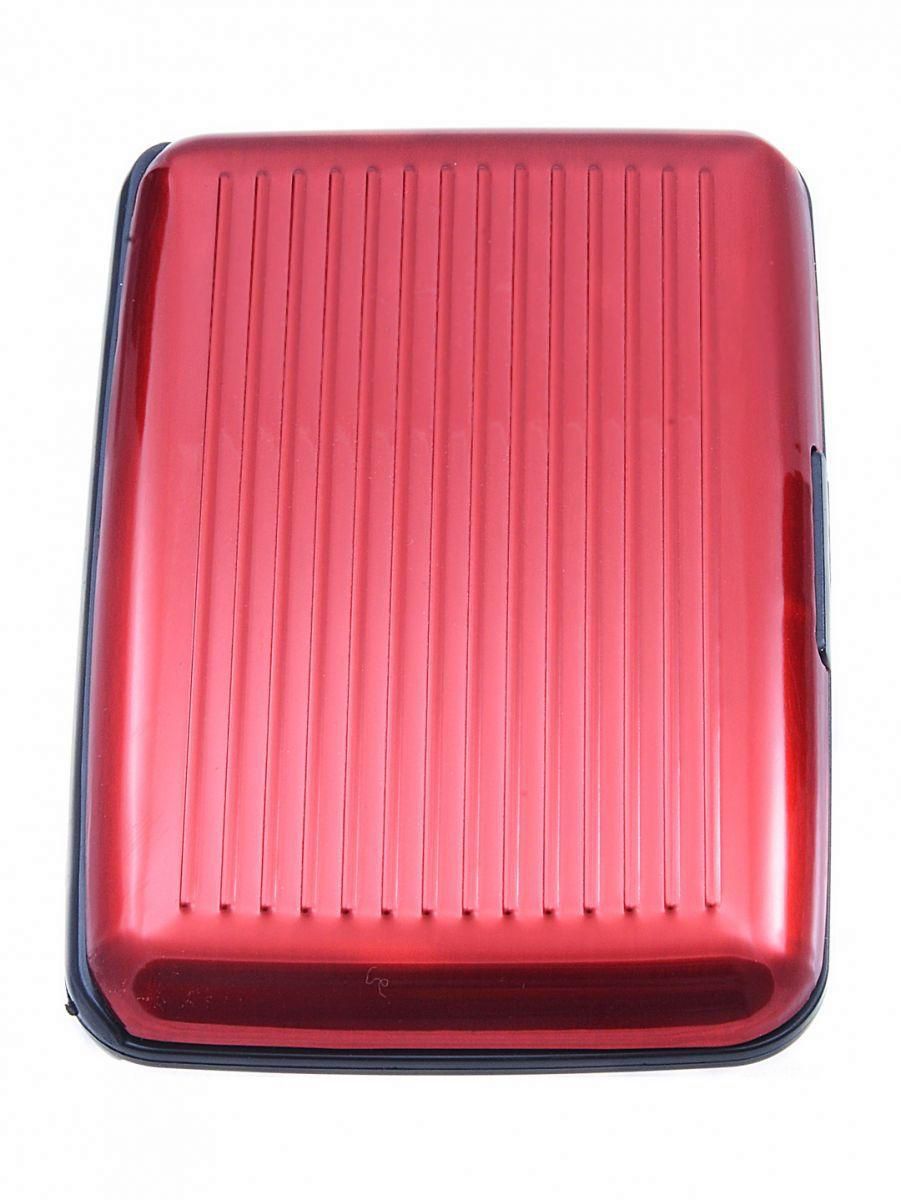 Business Travel Wallet-ID Card Guard Aluminum Wallet Credit Card Case-Red color
