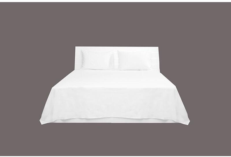 Hotel Linen 3-Piece King Size 100% Cotton 250Tc Sateen Bed Sheet Set Cotton Blend, White 260X280cm