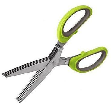 5 Layers Stainless Steel Kitchen Scissors Comfortable Handles Herb Scissors Quick Cooking Tool Multicolour