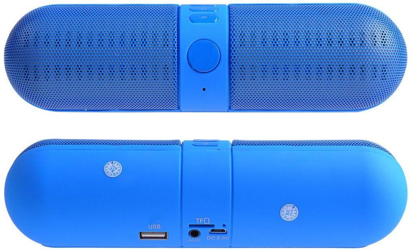 Blue Portable Shockproof Bluetooth Wireless FM Stereo Speaker For SmartPhone Tablet