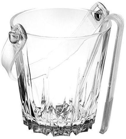 Pasabahce Karat Glass Ice Bucket with Tongs Clear