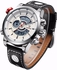 Weide WH3401 Men's Quartz Back Light Sports Wristwatch - Silver White