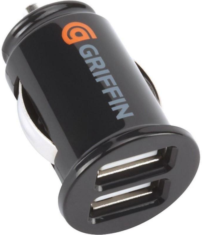 Griffin PowerJolt USB Car Charger, Dual USB (1A/1A), 5 Volts, Black