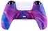 PlayVital Tri-Color Pink & Purple & Blue Camouflage Anti-Slip Silicone Cover Skin for Playstation 5 Controller, Soft Rubber Case for PS5 DualSense Wireless Controller with Black Thumb Grip Caps