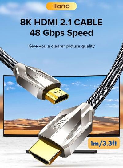 HDMI 2.1 Cable 8K/60Hz 4K/120Hz 2K144Hz Ultra High-Speed 48Gbps Cable 3D HDR Cable For PC Laptop HDTV PS5 PS4 Splitter Switch Audio Video - 1M