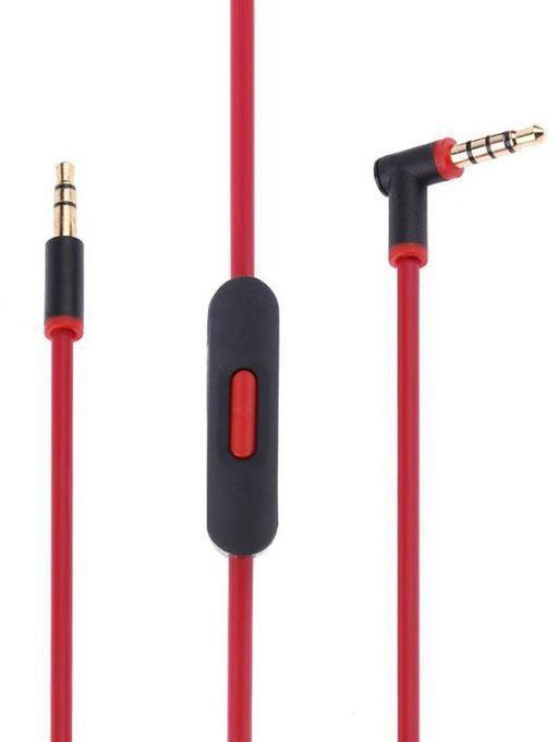 Durable 3.5mm L Audio Able Ord Wire With 90 Degree Angle Audio Line With Mi -red+black