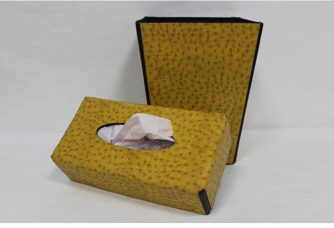 Teeba Basket & Tissue Box - Yellow
