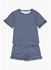 Girls Mini Me Navy Short Heart Pyjama Set