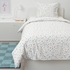 MÖJLIGHET Duvet cover and pillowcase - white/mosaic patterned 150x200/50x80 cm