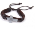 Magideal Vintage Punk Rock Bracelet Leather Chain Cross Pendant Christian Gift