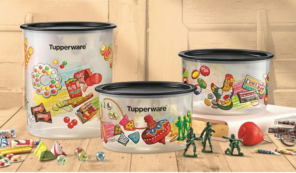 Tupperware Childhood Memories One Touch Set 3 Pcs (As Picture)