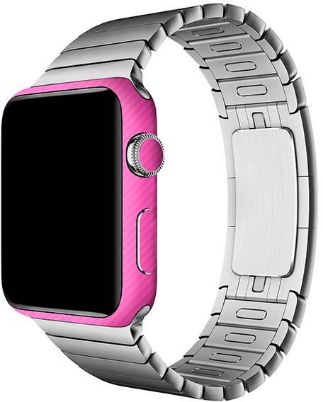 Slickwrap Pink Carbon Skin Wraps for Apple Watch 38 mm