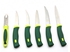 Generic 6-piece Knife Set Plus Stand - Green