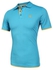 Sunshine COOFANDY Men Fashion Casual Turn Down Collar Short Sleeve Slim Fit Contrast Color Polo Shirt T Shirt Tops-Blue
