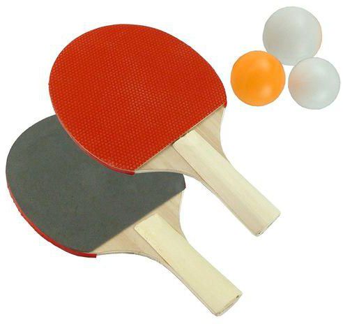 Table Tennis Set Of Bats, Balls, Net And Post