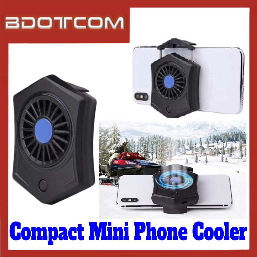 [ Ready Stock ] Compact Mini Phone Holder Fan Cooler for Samsung / Apple / Xiaomi