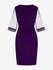 Plus Size Moon Star Sequin Mesh Sleeves Asymmetrical Surplice Dress - 2xl